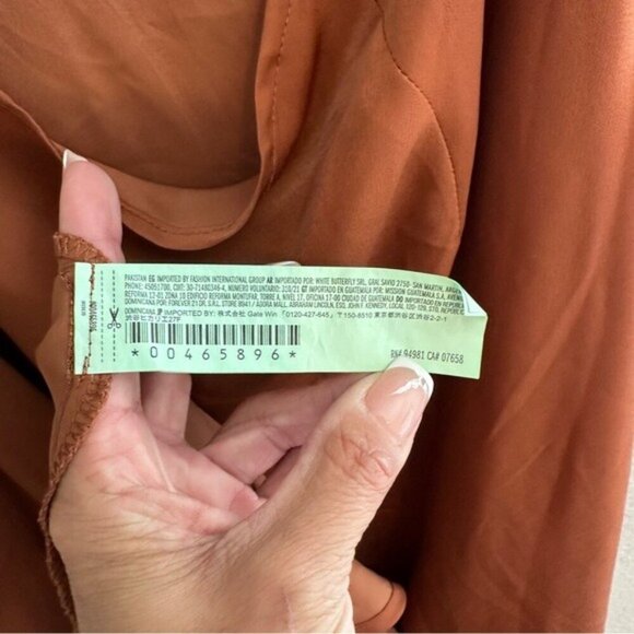 Forever 21 XL Brown Slip Dress Lace Detail Cut-Out Back Sleeveless Y2K Aesthetic - Picture 11 of 12